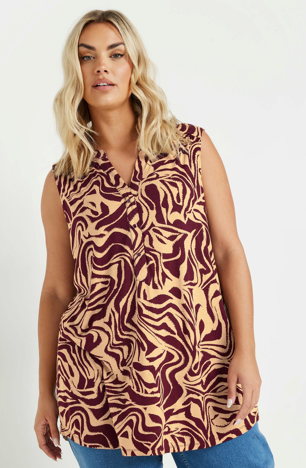 Блуза PAISLEY SLEEVELESS Yours Clothing, мультиколор 
Блуза PAISLEY SLEEVELESS Yours Clothing, мультиколор