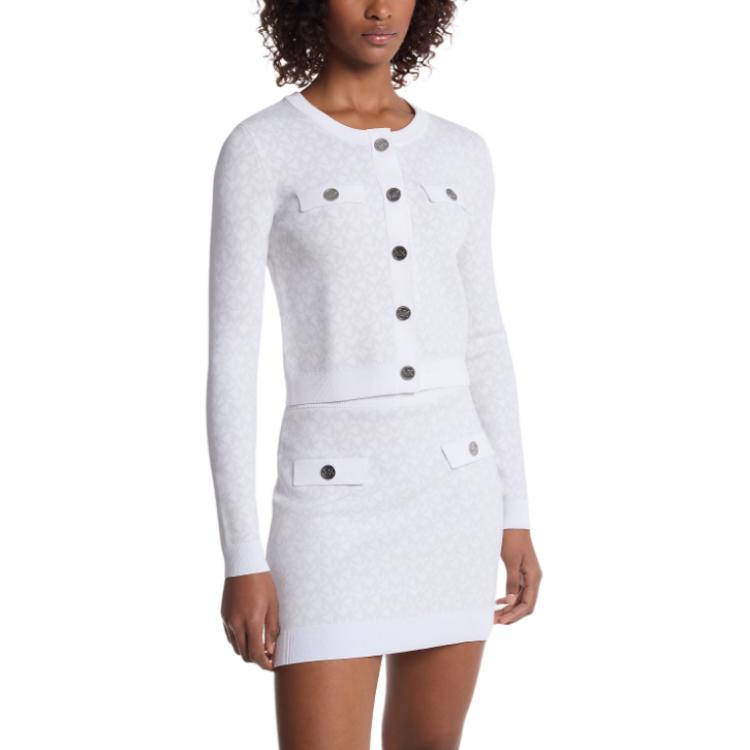 MICHAEL KORS Короткая куртка с логотипом жаккард, White
MICHAEL KORS Короткая куртка с логотипом жаккард, White