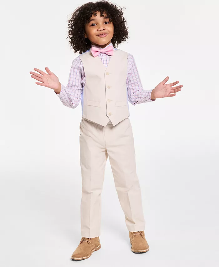 Комплект для малышей и мальчиков: жилет, бабочка, рубашка в клетку и брюки, 4 предмета Nautica, коричневый/бежевый
Комплект для малышей и мальчиков: жилет, бабочка, рубашка в клетку и брюки, 4 предмета Nautica, коричневый/бежевый