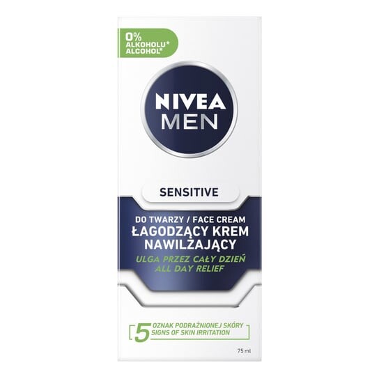 Успокаивающий увлажняющий крем для лица 75мл Nivea, Men Sensitive 
Успокаивающий увлажняющий крем для лица 75мл Nivea, Men Sensitive