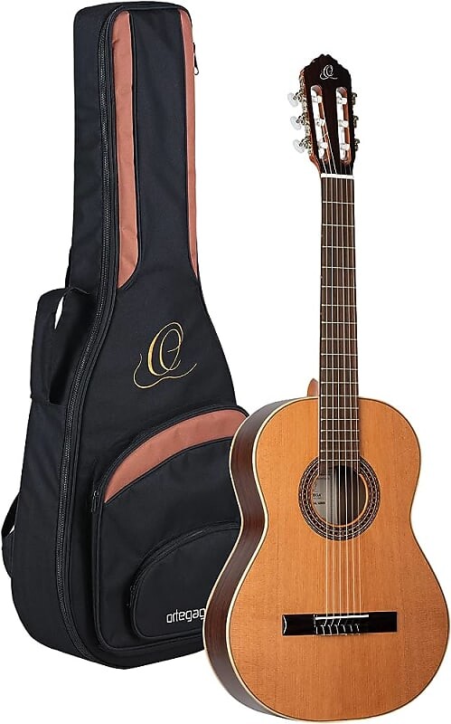 Акустическая гитара Ortega Guitars Traditional Series 7/8 Size Guitar Solid Cerda/ Grenadillo Natural w/ Bag, R225G-7/8