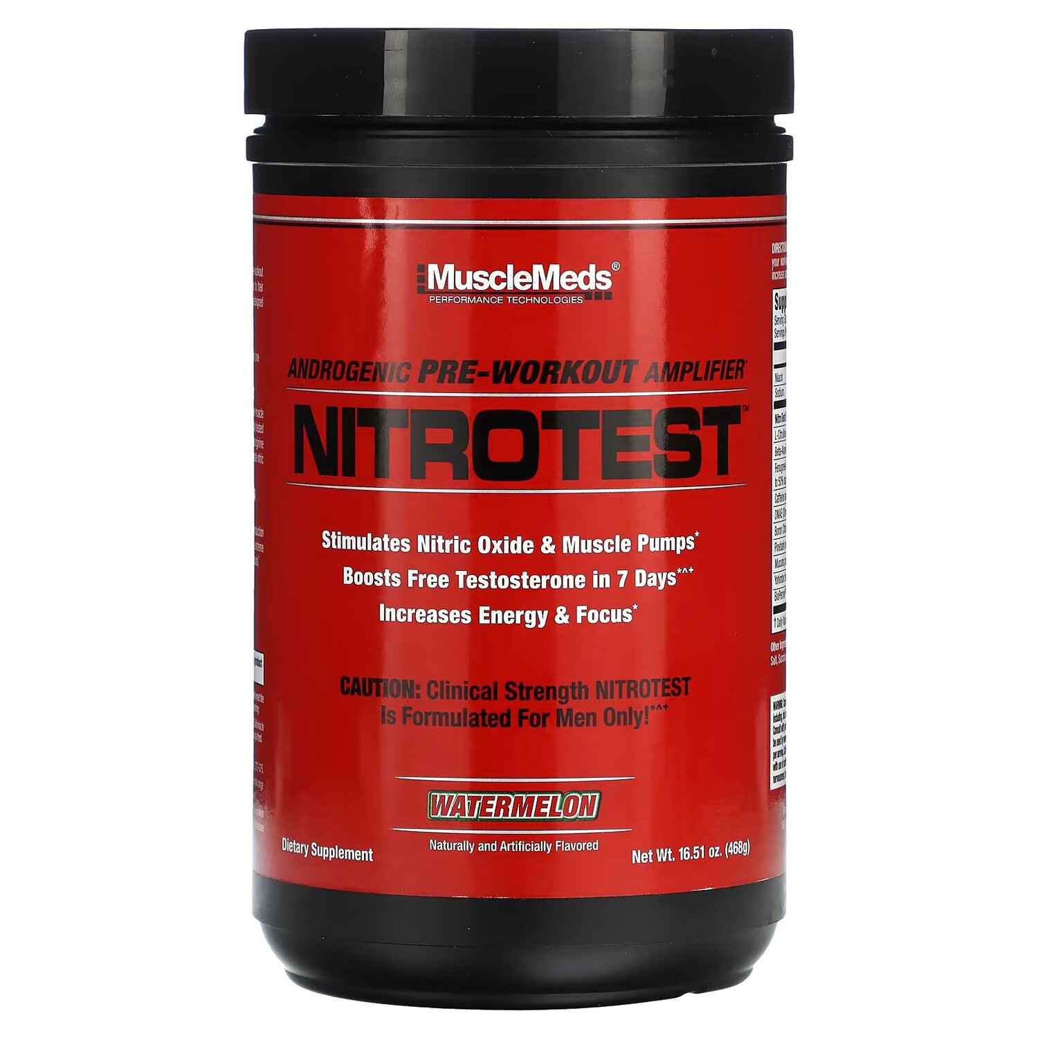 Nitrotest, андрогенный усилитель перед тренировкой, арбуз, 16,51 унции (468 г) Musclemeds
Nitrotest, андрогенный усилитель перед тренировкой, арбуз, 16,51 унции (468 г) Musclemeds