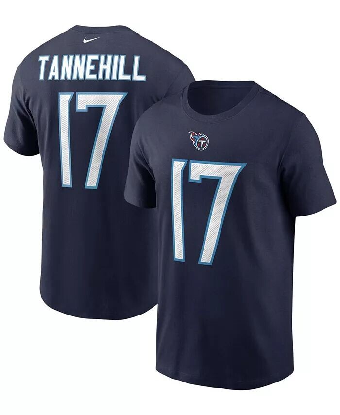 Мужская темно-синяя футболка с именем и номером Tennessee Titans Ryan Tannehill Nike
Мужская темно-синяя футболка с именем и номером Tennessee Titans Ryan Tannehill Nike