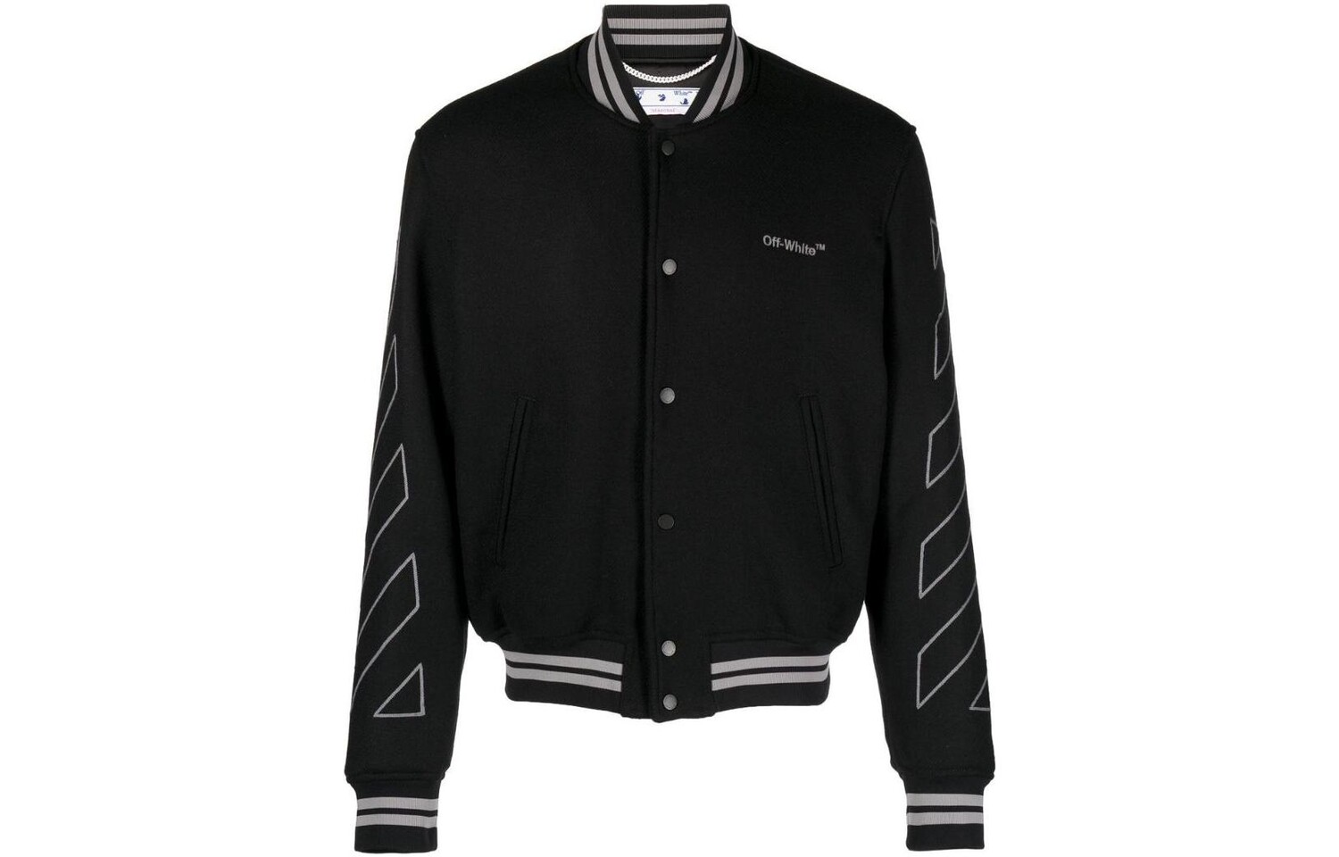 Куртка-джерси мужская Off-White, черный 
Куртка-джерси мужская Off-White, черный