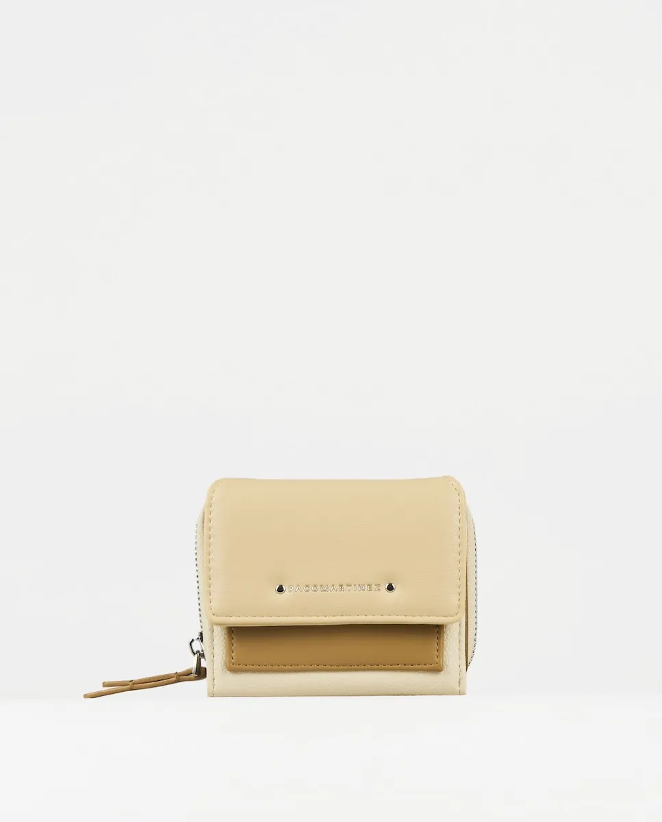 Маленький триколорный кошелёк под кожу Pacomartinez, бежевый
Маленький триколорный кошелёк под кожу Pacomartinez, бежевый