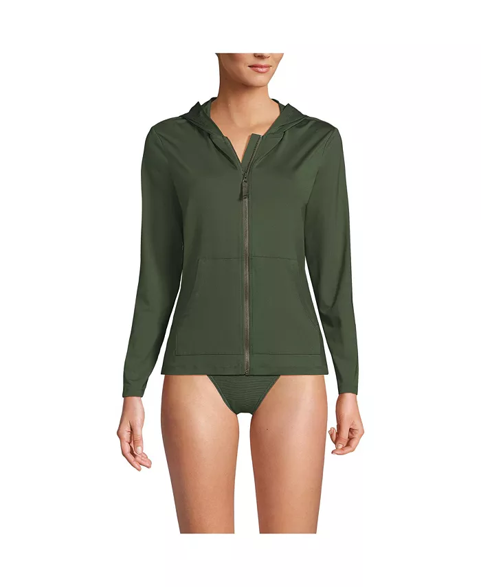 Женская худи-рубашка с длинным рукавом и молнией SunShade UPF 50 для защиты от солнца Lands' End, зеленый
Женская худи-рубашка с длинным рукавом и молнией SunShade UPF 50 для защиты от солнца Lands' End, зеленый