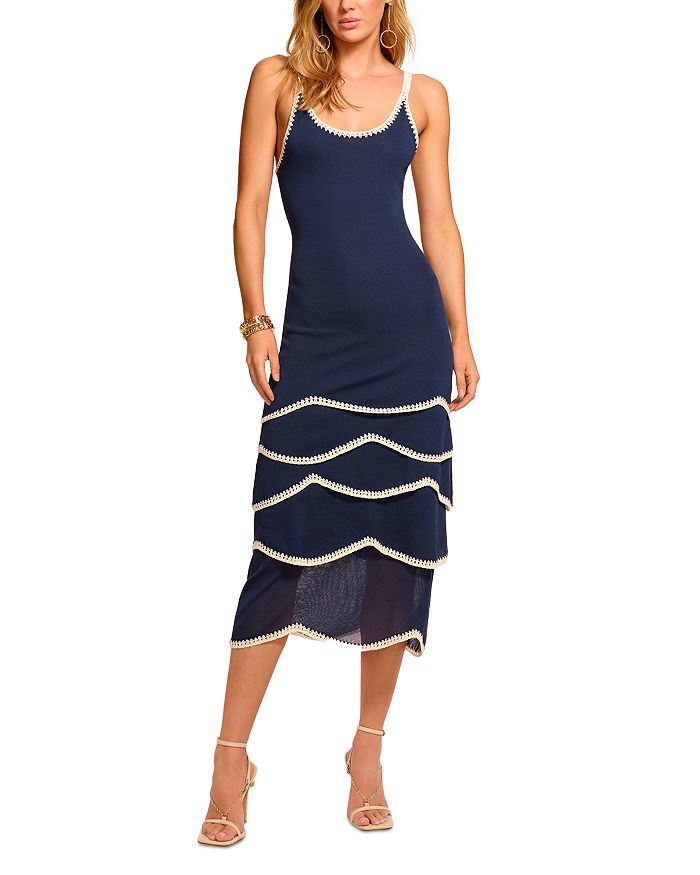 Платье миди Aurelia с кружевной отделкой Ramy Brook, синий
Платье миди Aurelia с кружевной отделкой Ramy Brook, синий