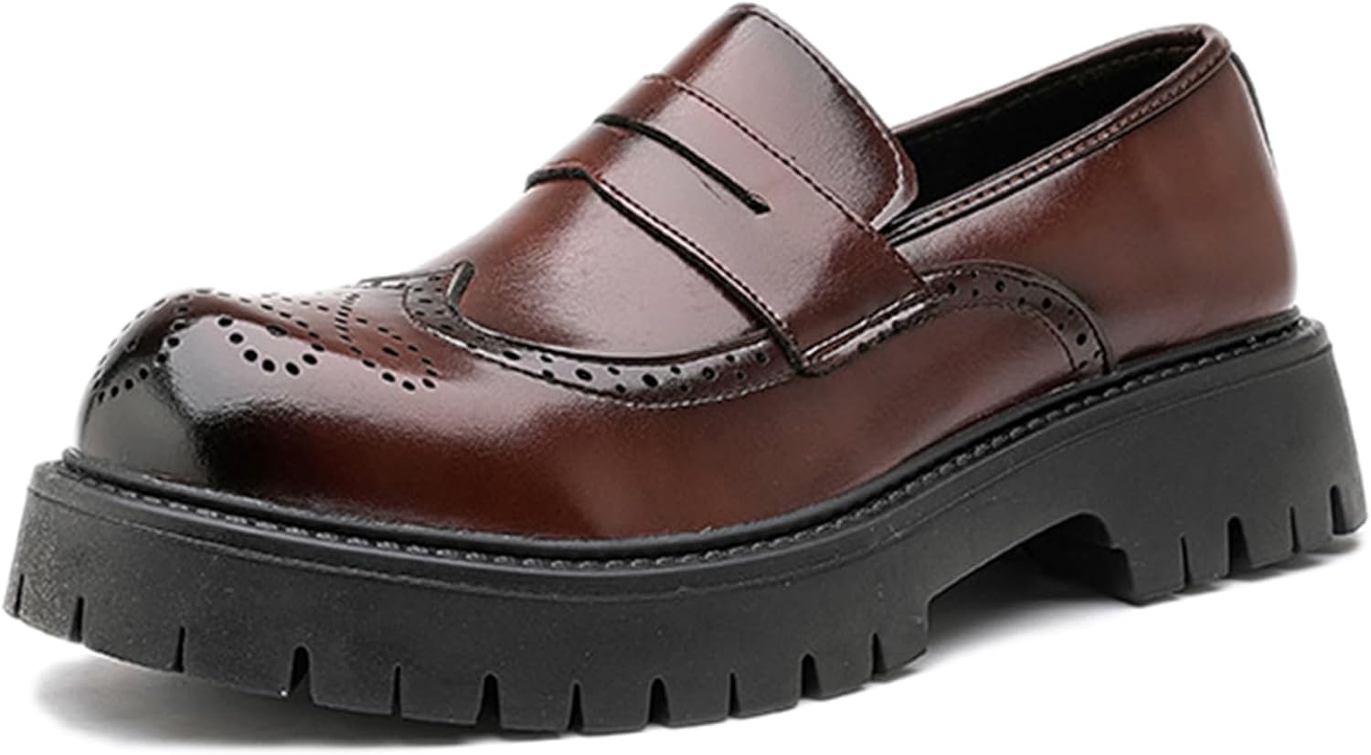 Мужские кожаные лоферы с крыльями, широким круглым носком, на платформе, классические слипоны, удобные, с противоскользящей подошвой, броги, пенни-лоферы для свадьбы, деловых встреч и выпускного Adkgbe, коричневый
Мужские кожаные лоферы с крыльями, широким круглым носком, на платформе, классические слипоны, удобные, с противоскользящей подошвой, броги, пенни-лоферы для свадьбы, деловых встреч и выпускного Adkgbe, коричневый