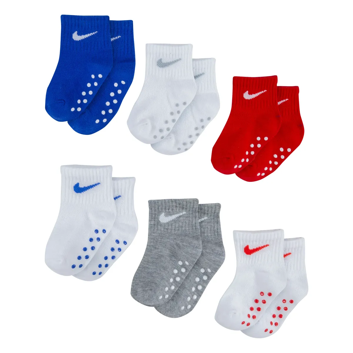 Носки Nike Sportswear ABS "POP COLOR GRIPPER INFANT/TODDLER AN" (комплект, 6 пар), цвет Weiß-Blau-Weiß-Grau-Weiß-Rot
Носки Nike Sportswear ABS "POP COLOR GRIPPER INFANT/TODDLER AN" (комплект, 6 пар), цвет Weiß-Blau-Weiß-Grau-Weiß-Rot