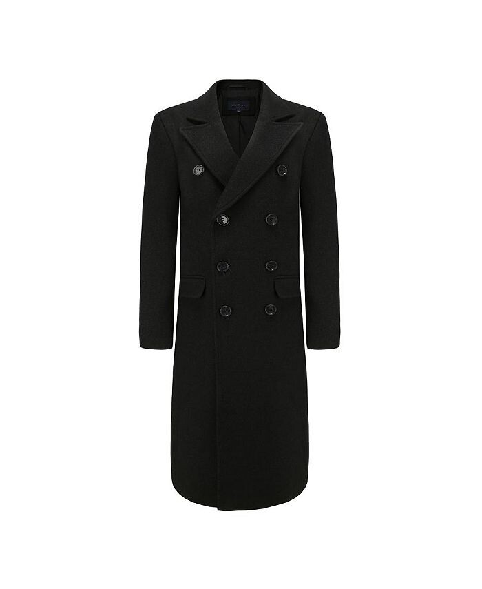 Мужское двубортное длинное пальто длиной до колена из смесовой шерсти с тремя пуговицами, верхнее пальто Braveman, черный
Мужское двубортное длинное пальто длиной до колена из смесовой шерсти с тремя пуговицами, верхнее пальто Braveman, черный