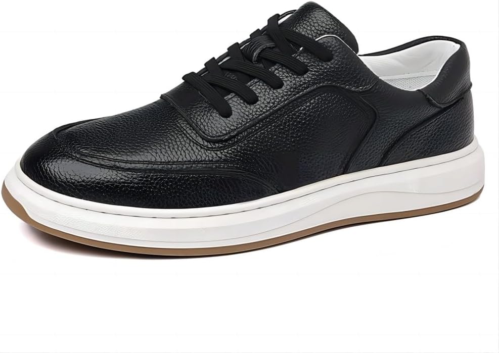 Мужские модные кроссовки из натуральной кожи, для улицы, дышащие, комфортные для ходьбы, с эффектом увеличения роста, ручной работы Asifn, черный
Мужские модные кроссовки из натуральной кожи, для улицы, дышащие, комфортные для ходьбы, с эффектом увеличения роста, ручной работы Asifn, черный