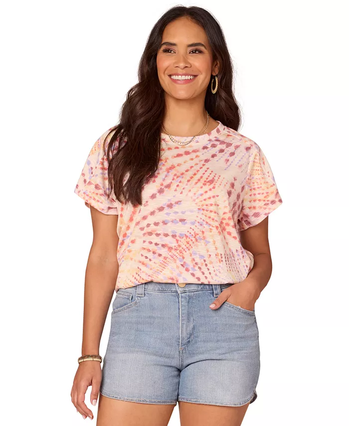 Укороченная футболка с круглым вырезом и принтом, для миниатюрных размеров Democracy, мультиколор
Укороченная футболка с круглым вырезом и принтом, для миниатюрных размеров Democracy, мультиколор