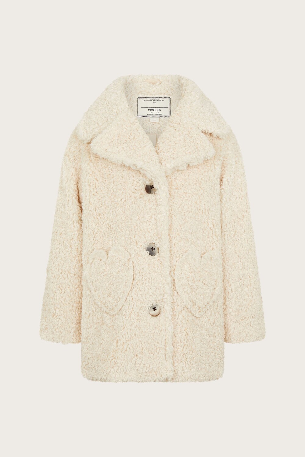 Пальто Борг Кромби с карманом в форме сердца Monsoon, бежевый