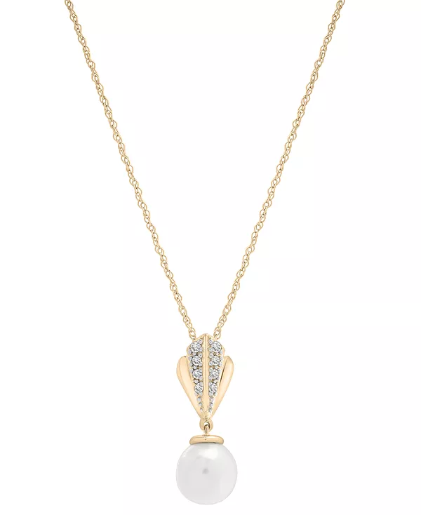Ожерелье с подвеской 18 дюймов из 10-каратного золота с культивированным пресноводным жемчугом (7 мм) и бриллиантом (1/20 карата) Macy'S, yellow
Ожерелье с подвеской 18 дюймов из 10-каратного золота с культивированным пресноводным жемчугом (7 мм) и бриллиантом (1/20 карата) Macy'S, yellow
