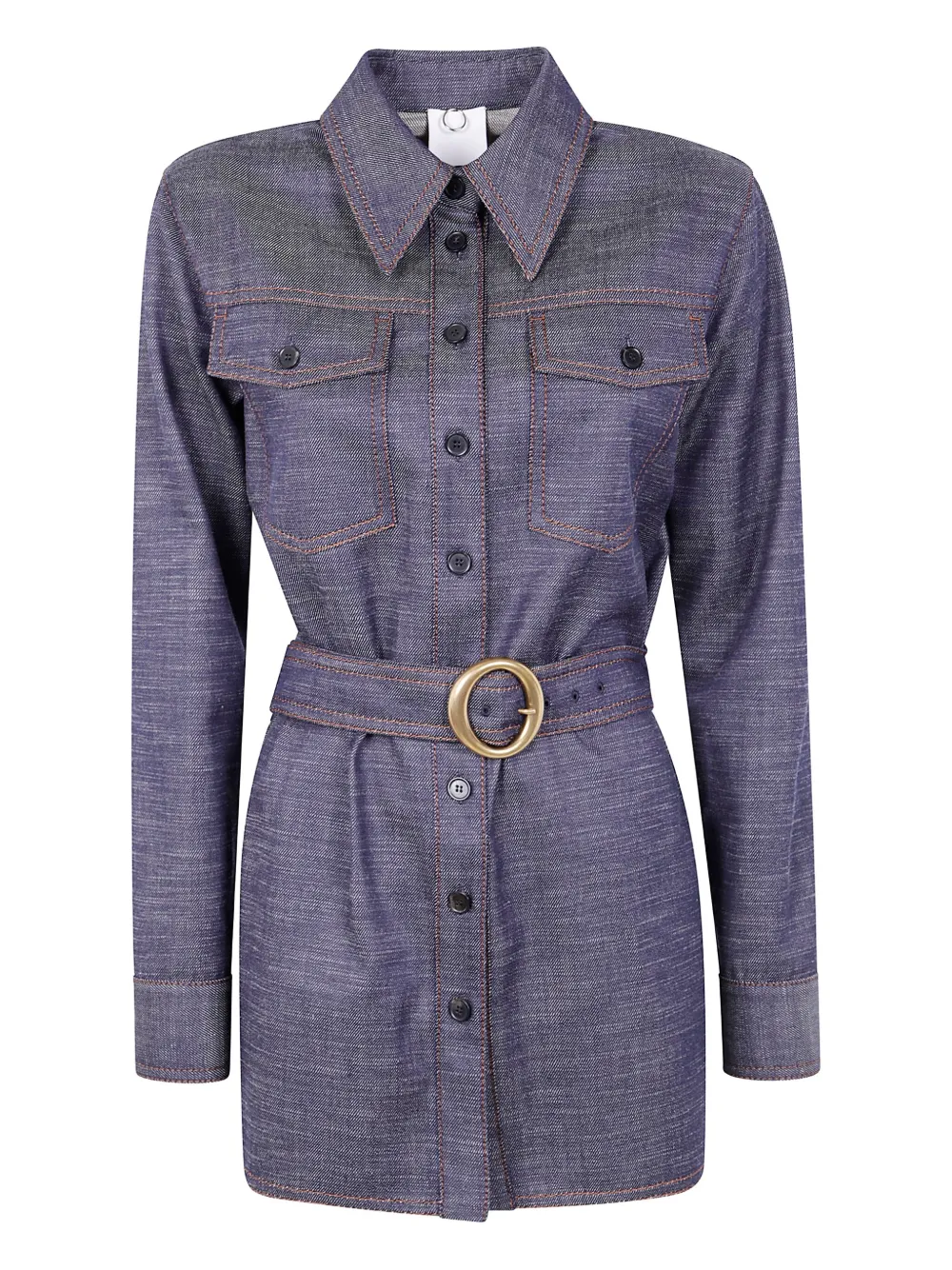 Джинсовая рубашка с поясом Mantu, синий
Джинсовая рубашка с поясом Mantu, синий