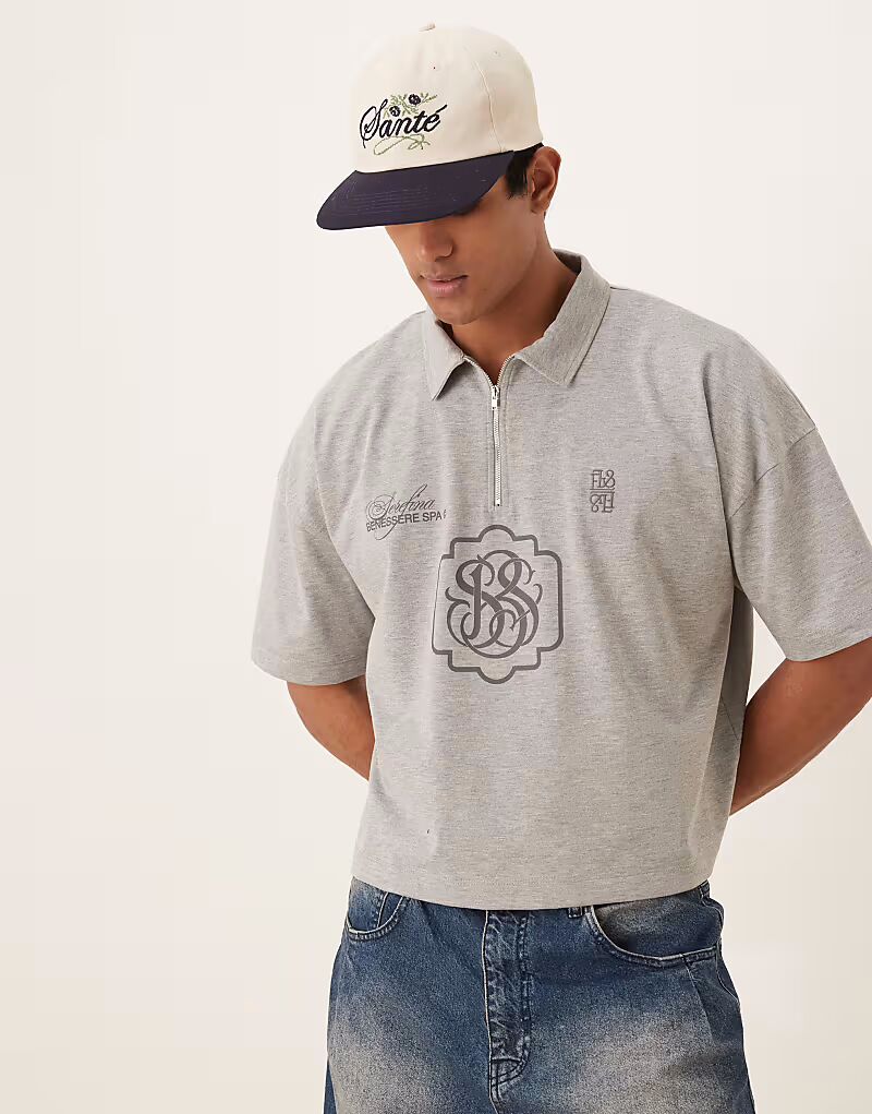 Укороченное поло свободного кроя ASOS DESIGN из плотной серой меланжевой ткани плотностью 300 г/м² с вышитым логотипом, Серый, Укороченное поло свободного кроя ASOS DESIGN из плотной серой меланжевой ткани плотностью 300 г/м² с вышитым логотипом
Укороченное поло свободного кроя ASOS DESIGN из плотной серой меланжевой ткани плотностью 300 г/м² с вышитым логотипом, Серый, Укороченное поло свободного кроя ASOS DESIGN из плотной серой меланжевой ткани плотностью 300 г/м² с вышитым логотипом