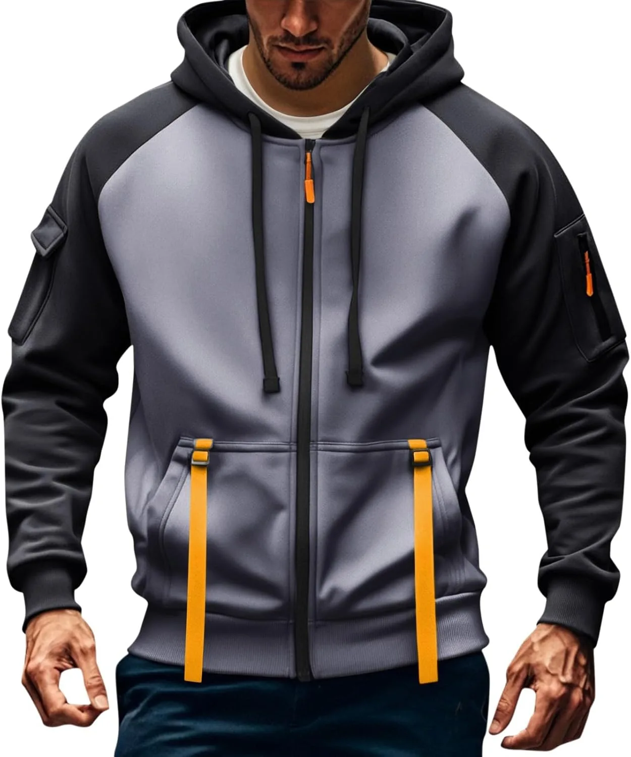 Мужская тактическая худи с четвертью молнии и карманами CAOQAO
Мужская тактическая худи с четвертью молнии и карманами CAOQAO