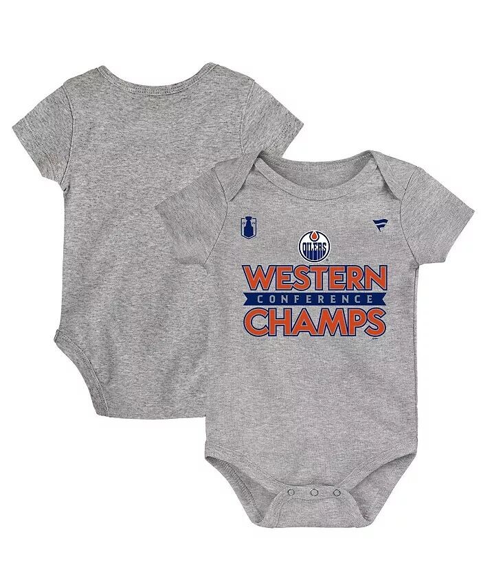 Боди для мальчиков и девочек Heather Gray Edmonton Oilers 2024 Western Conference Champions в раздевалке Fanatics
Боди для мальчиков и девочек Heather Gray Edmonton Oilers 2024 Western Conference Champions в раздевалке Fanatics