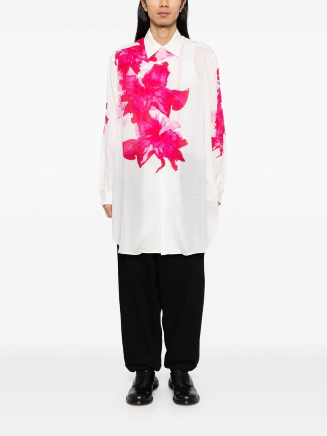 Yohji Yamamoto рубашка с цветочным принтом, белый
Yohji Yamamoto рубашка с цветочным принтом, белый