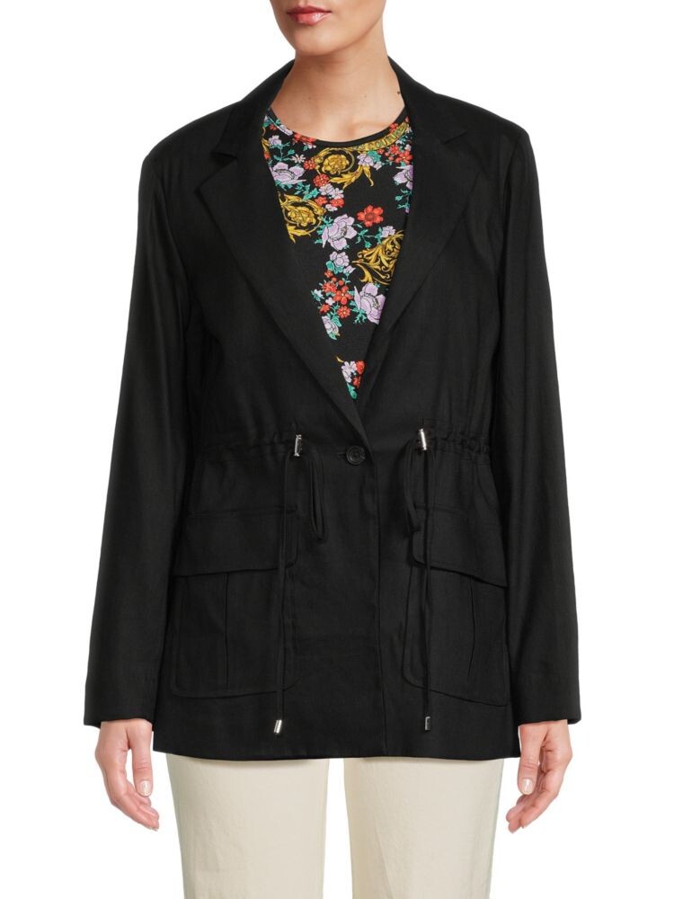 Блейзер с завязками и лацканами Notch Calvin Klein, черный
Блейзер с завязками и лацканами Notch Calvin Klein, черный