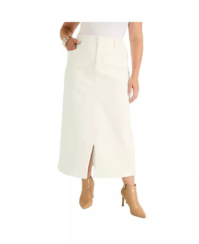 Женская джинсовая юбка миди больших размеров с разрезом спереди June + Vie, слоновая кость/кремовый
Женская джинсовая юбка миди больших размеров с разрезом спереди June + Vie, слоновая кость/кремовый