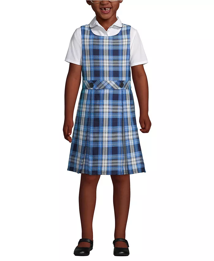 Школьная форма для девочек-подростков: клетчатое платье-джемпер до колен Lands' End, синий
Школьная форма для девочек-подростков: клетчатое платье-джемпер до колен Lands' End, синий