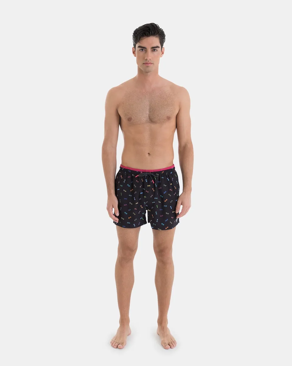 Мужские шорты-бермуды для плавания с принтом в виде очков Massana, черный
Мужские шорты-бермуды для плавания с принтом в виде очков Massana, черный