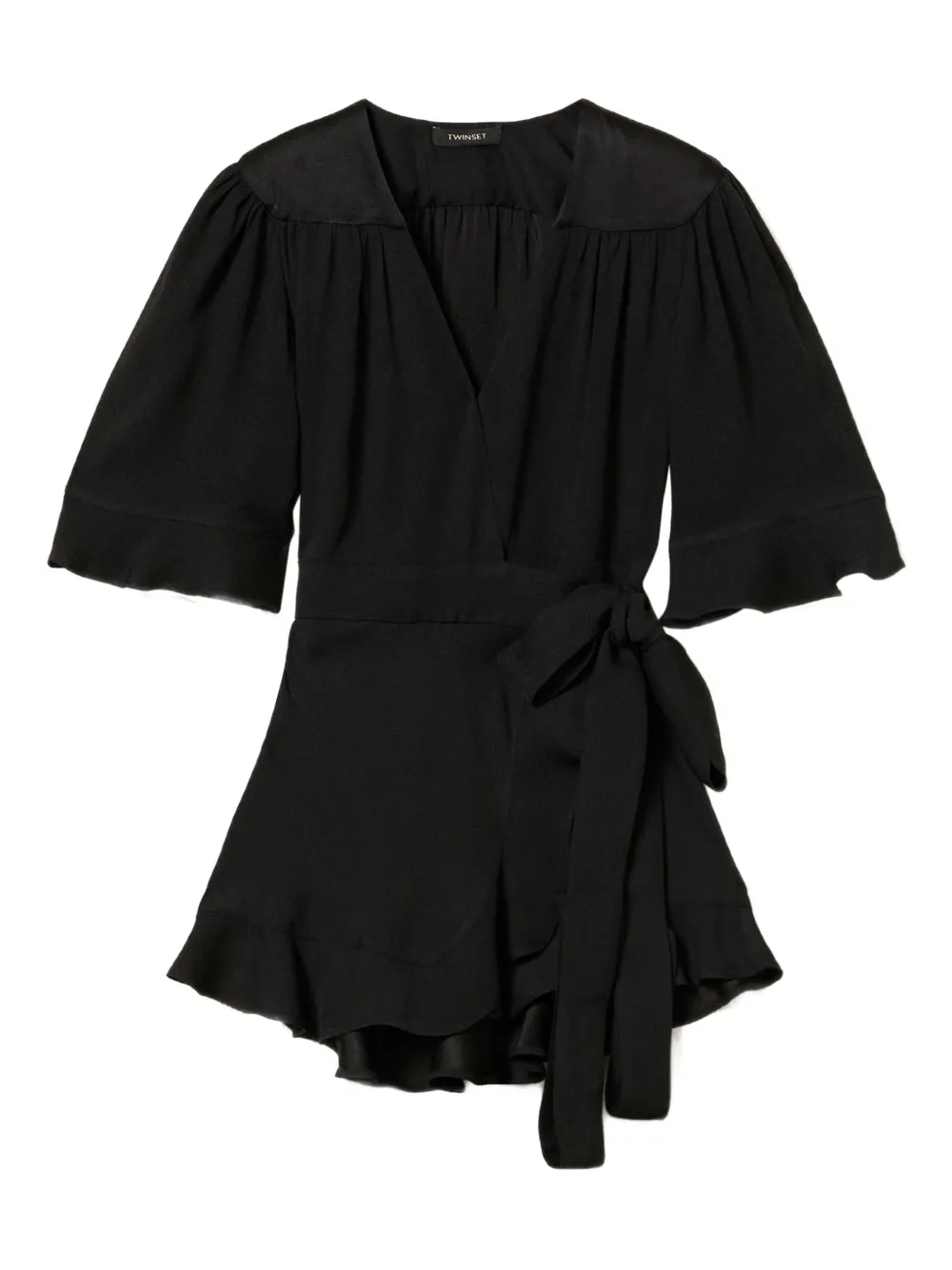 Топ с запахом и оборками TWINSET, черный
Топ с запахом и оборками TWINSET, черный