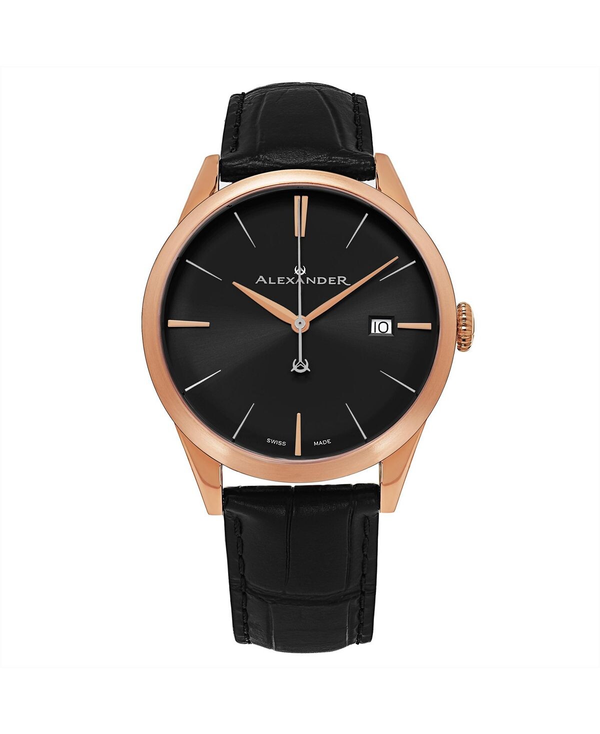 Мужские изысканные черные кожаные часы с черным циферблатом, круглые часы 40 мм Alexander
Мужские изысканные черные кожаные часы с черным циферблатом, круглые часы 40 мм Alexander