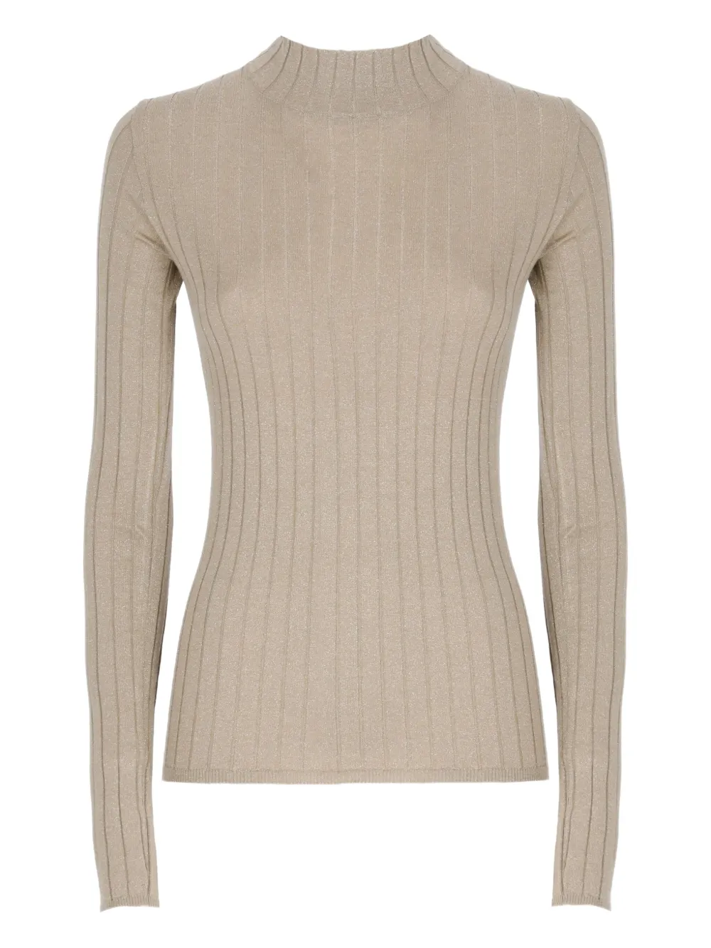 Свитер в рубчик с люрексом Brunello Cucinelli, нейтральный
Свитер в рубчик с люрексом Brunello Cucinelli, нейтральный