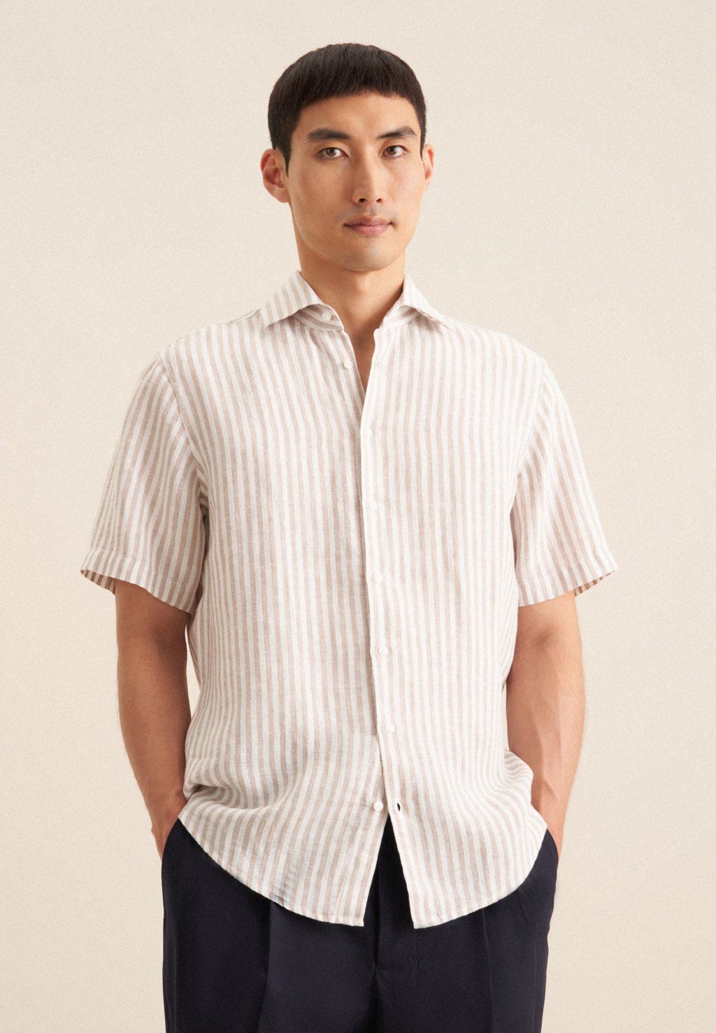 Рубашка REGULAR Seidensticker, бежевый 
Рубашка REGULAR Seidensticker, бежевый