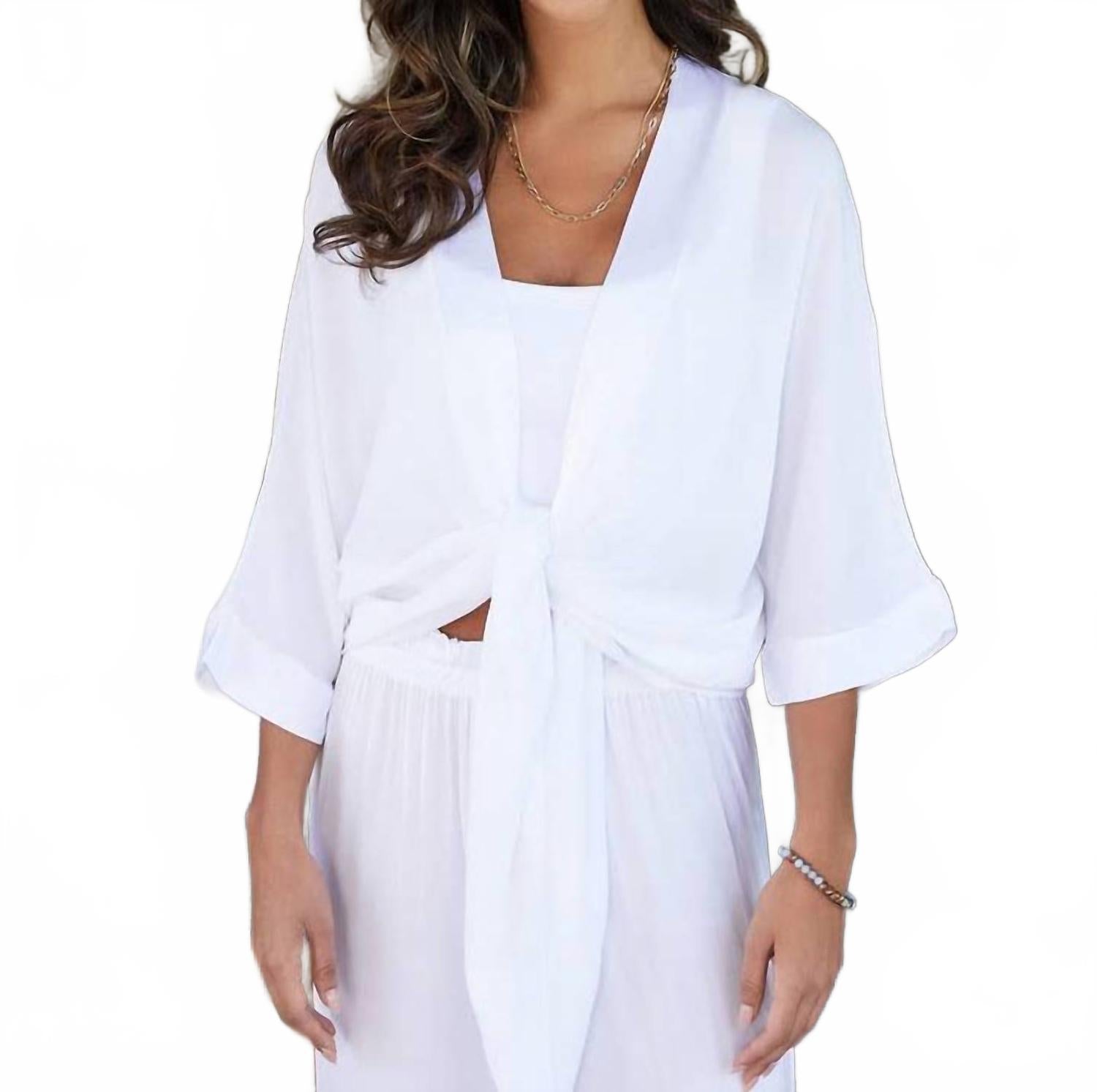 Белая итальянская вязка топ с драпировкой и завязками Milio Milano
Белая итальянская вязка топ с драпировкой и завязками Milio Milano