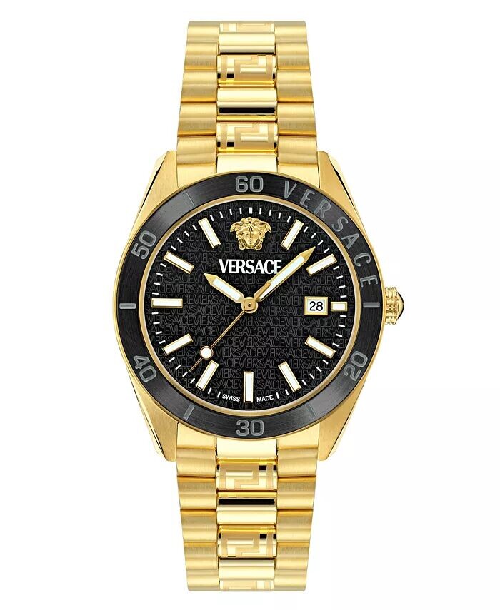 Мужские швейцарские часы-браслет из нержавеющей стали с ионным покрытием, 42 мм Versace, золото
Мужские швейцарские часы-браслет из нержавеющей стали с ионным покрытием, 42 мм Versace, золото