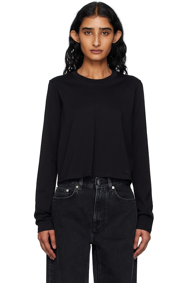 Масал лдс длинный рукав укороченная футболка Loulou De Saison, черный 
Масал лдс длинный рукав укороченная футболка Loulou De Saison, черный