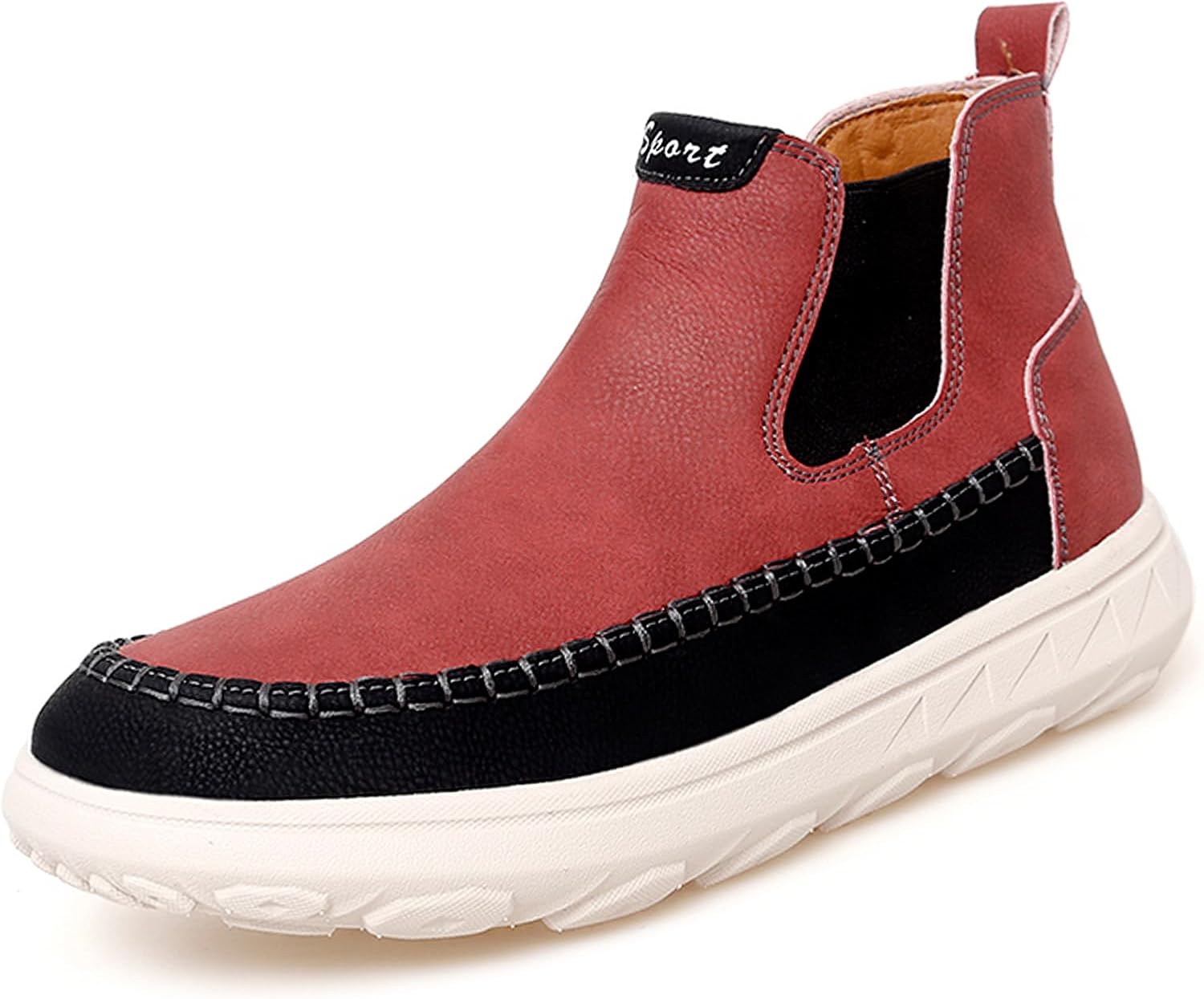 Мужские ботинки на платформе Lossarye Chelsea, ручная прошивка, легкие, прочные, без шнурков, высокие ботинки до щиколотки, повседневные, противоскользящие, для прогулок и работы, красный
Мужские ботинки на платформе Lossarye Chelsea, ручная прошивка, легкие, прочные, без шнурков, высокие ботинки до щиколотки, повседневные, противоскользящие, для прогулок и работы, красный