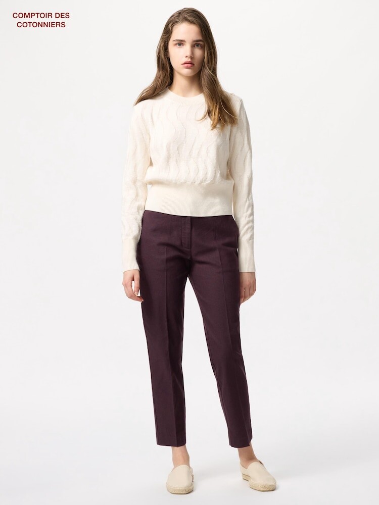 Льняные хлопковые брюки до щиколотки Uniqlo, фиолетовый
Льняные хлопковые брюки до щиколотки Uniqlo, фиолетовый