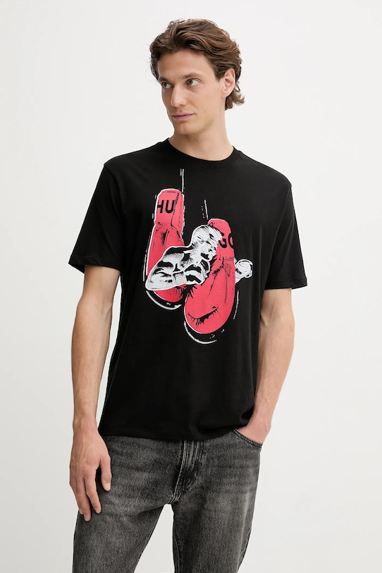 Хлопковая футболка Hugo, черный
Хлопковая футболка Hugo, черный