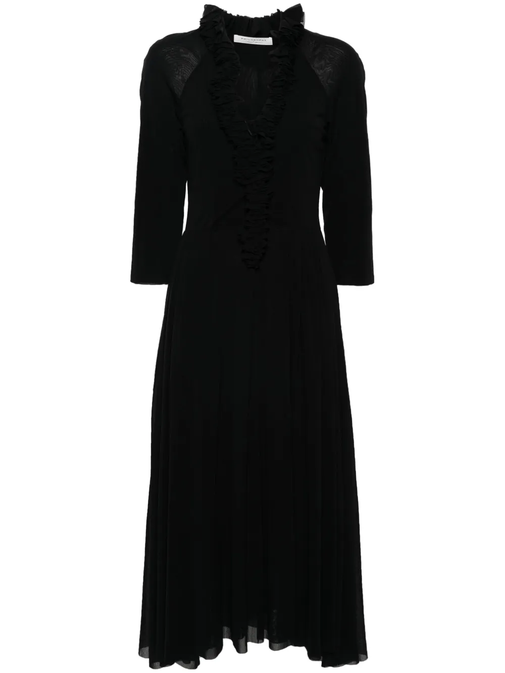 Платье с оборками Philosophy Di Lorenzo Serafini, черный
Платье с оборками Philosophy Di Lorenzo Serafini, черный