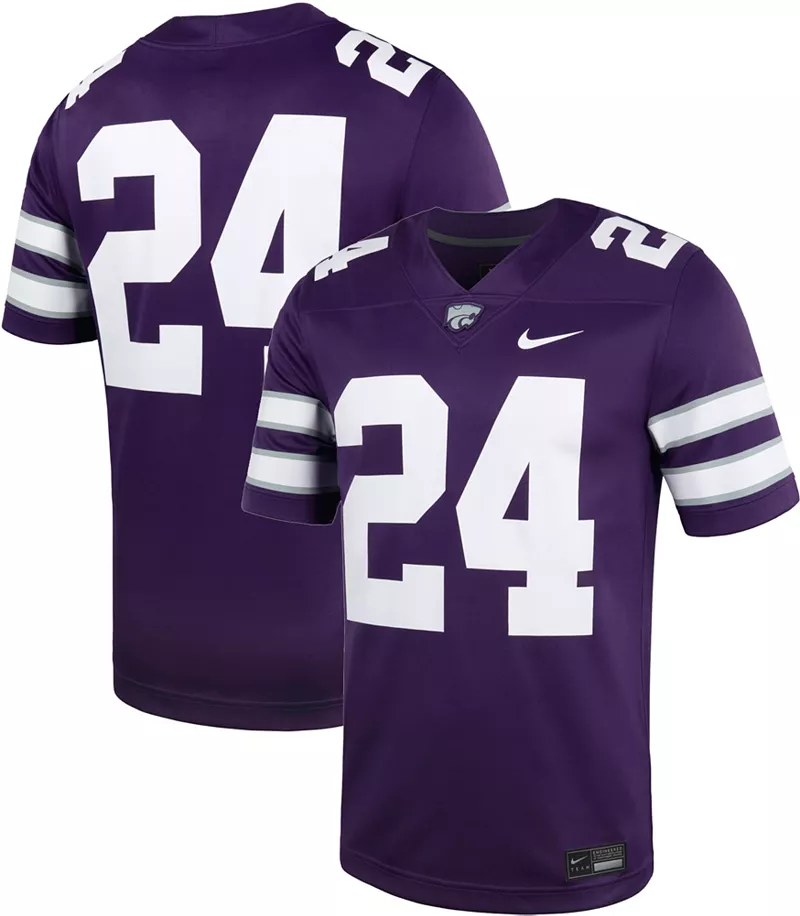 Мужская футбольная майка Nike Kansas State Wildcats #24 фиолетовая реплика
Мужская футбольная майка Nike Kansas State Wildcats #24 фиолетовая реплика