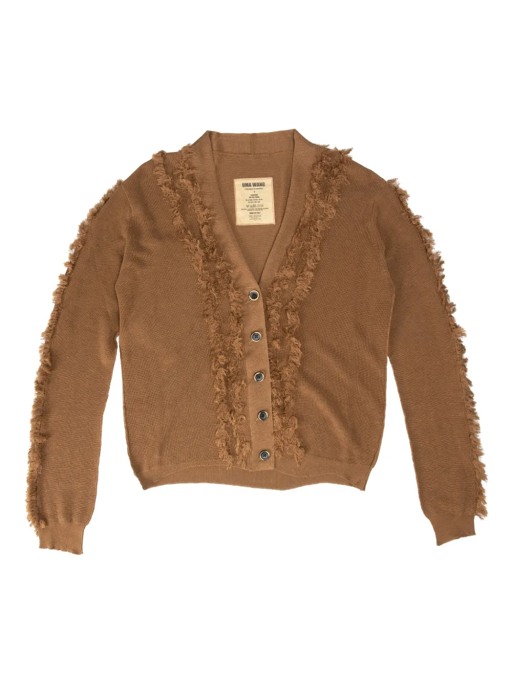 Кардиган с бахромой Uma Wang, коричневый 
Кардиган с бахромой Uma Wang, коричневый