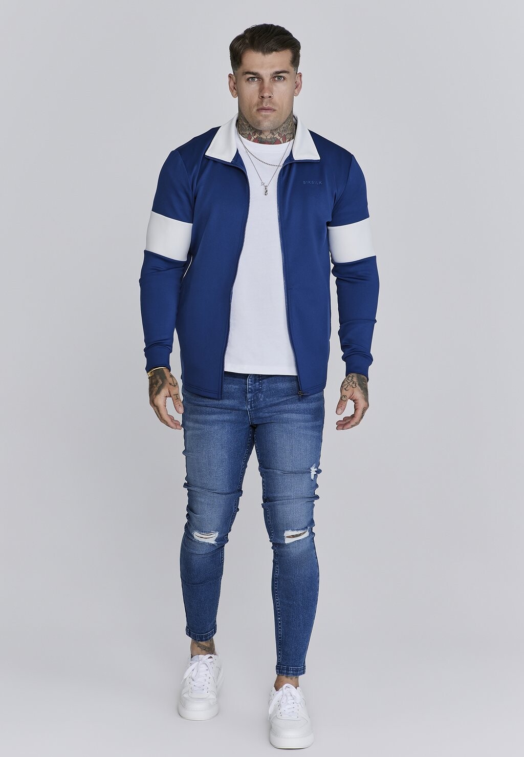 Тренировочная куртка SIKSILK, темно-синий 
Тренировочная куртка SIKSILK, темно-синий