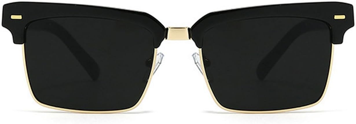 Laureles Fashion Square Женские солнцезащитные очки в стиле ретро с заклепками Мужские очки для отдыха на природе, вечеринок и пляжа, прозрачные, с защитой от УФ-излучения UV400, C1
Laureles Fashion Square Женские солнцезащитные очки в стиле ретро с заклепками Мужские очки для отдыха на природе, вечеринок и пляжа, прозрачные, с защитой от УФ-излучения UV400, C1