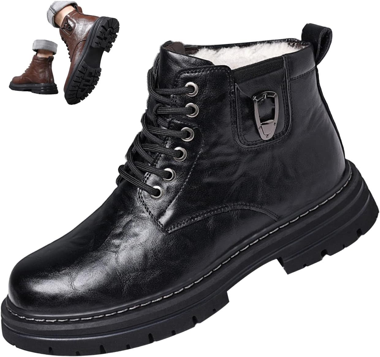 Мужские повседневные кожаные ботинки Keilinia, Высокие ботинки на осень и зиму с круглым носком, противоскользящие, водонепроницаемые, с амортизацией, деловые ботильоны, Black+Velvet
Мужские повседневные кожаные ботинки Keilinia, Высокие ботинки на осень и зиму с круглым носком, противоскользящие, водонепроницаемые, с амортизацией, деловые ботильоны, Black+Velvet
