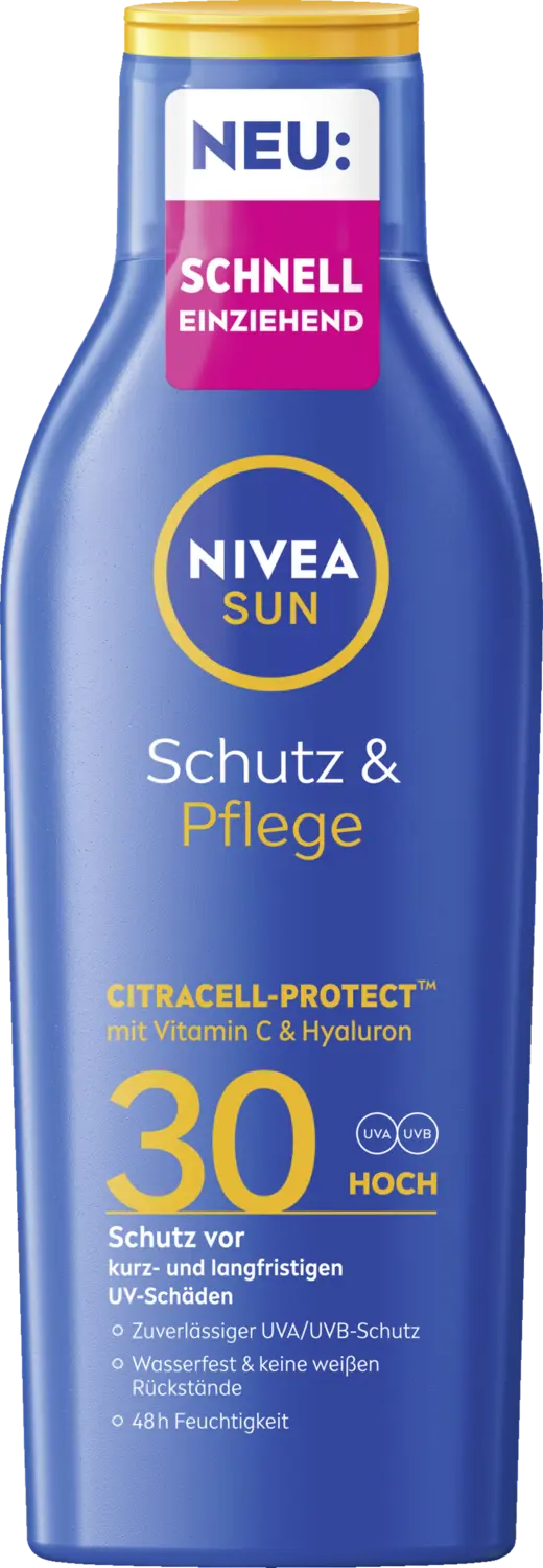 Солнцезащитный крем NIVEA SUN Schutz & Pflege Citracell-Protect Sonnenlotion LSF30
Солнцезащитный крем NIVEA SUN Schutz & Pflege Citracell-Protect Sonnenlotion LSF30