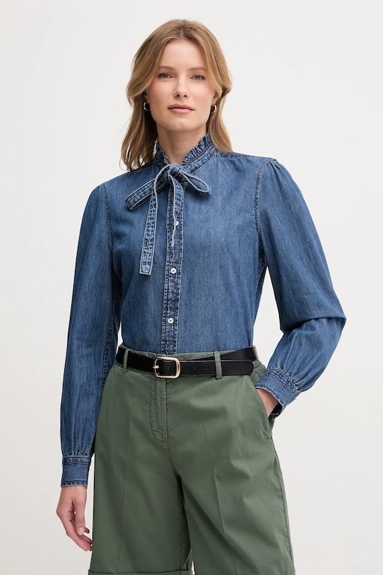 Хлопковая рубашка United Colors Of Benetton, темно-синий
Хлопковая рубашка United Colors Of Benetton, темно-синий