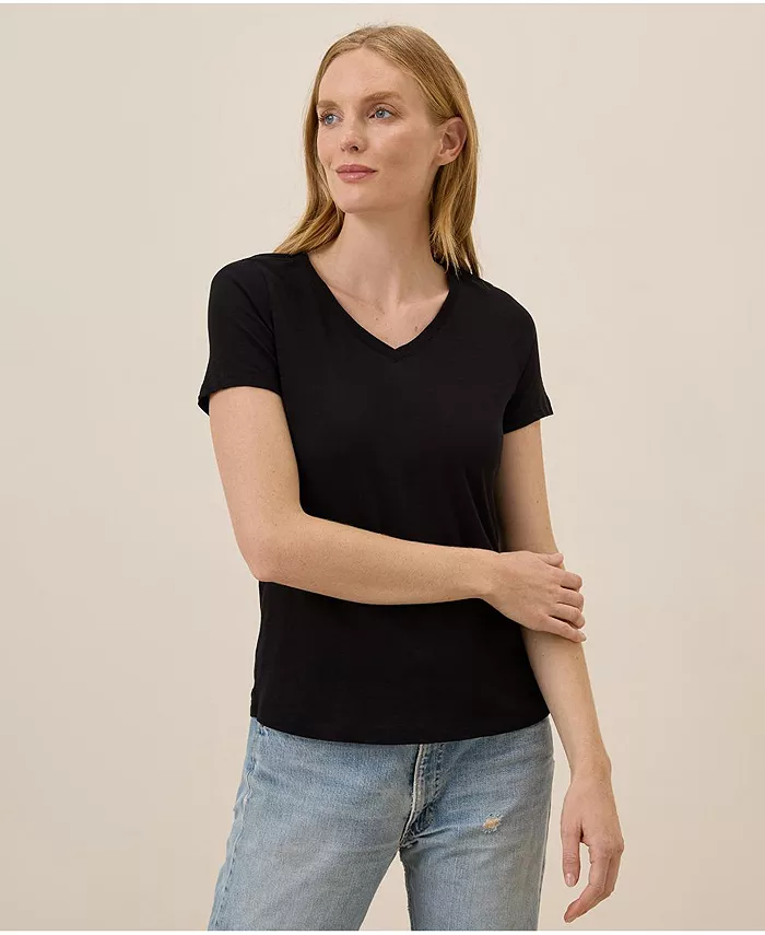 Женская футболка из органического хлопка Featherweight Slub с V-образным вырезом Pact, черный
Женская футболка из органического хлопка Featherweight Slub с V-образным вырезом Pact, черный