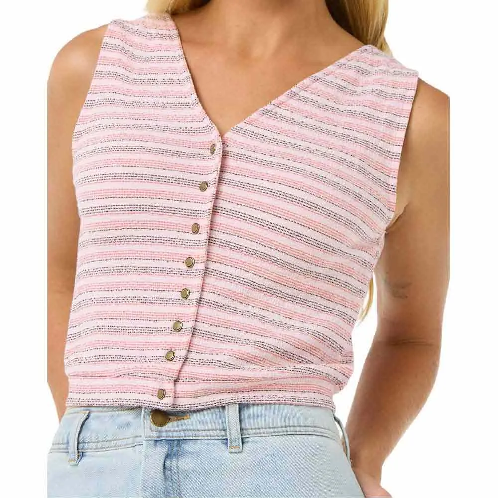 Футболка без рукавов Rip Curl Sanza Waffle II, розовый 
Футболка без рукавов Rip Curl Sanza Waffle II, розовый