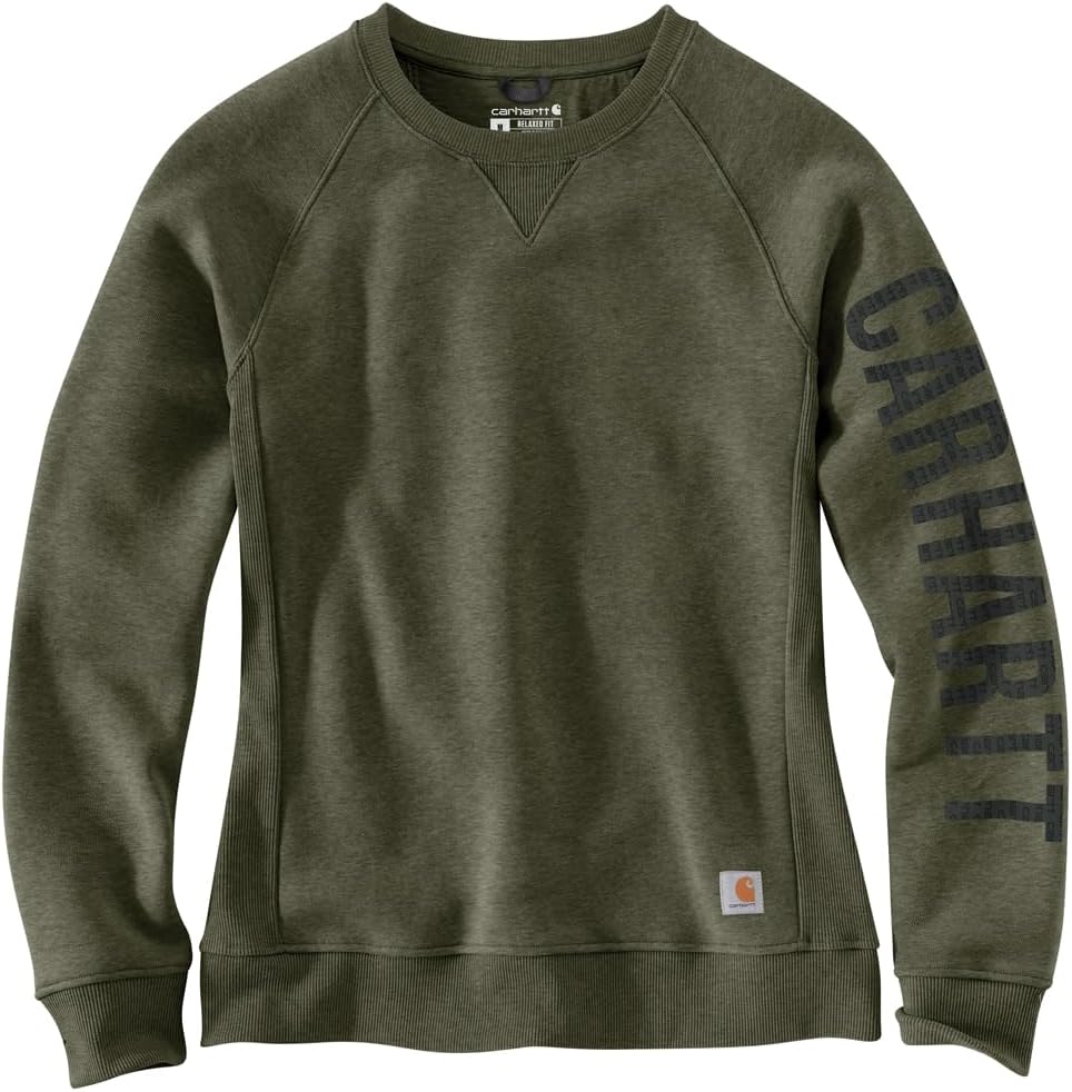 Carhartt женская толстовка с логотипом на рукаве, свободного кроя, средней плотности, Basil Heather
Carhartt женская толстовка с логотипом на рукаве, свободного кроя, средней плотности, Basil Heather