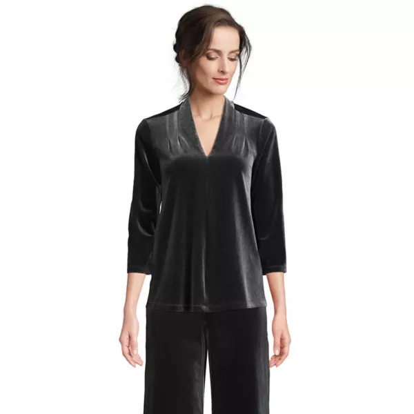 Женский бархатный топ с рукавами 3/4 Lands' End, черный
Женский бархатный топ с рукавами 3/4 Lands' End, черный