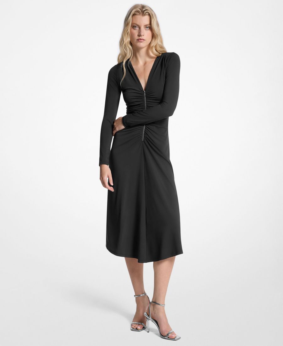 Женское миди-платье MICHAEL с длинными рукавами и сборками Michael Kors, Black
Женское миди-платье MICHAEL с длинными рукавами и сборками Michael Kors, Black